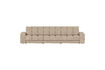 Miniature 3-seater sofa vintage fabric Nougat SECOND DATE 1