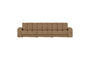 Miniature 3-seater sofa vintage sand fabric SECOND DATE Clipped