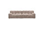 Miniature 3-Seater Sofa Woven Brown Melange ALLURE Clipped
