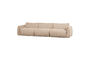 Miniature 3-Seater Sofa Woven Chenille Sand BAGGY Clipped