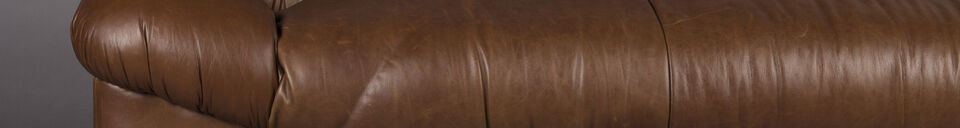 Materialbeschreibung 3-Sitzer Sofa aus dunkelbraunem Leder Douglas