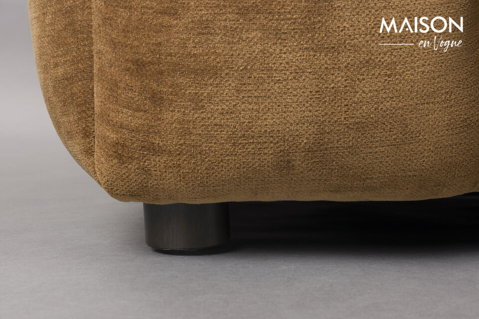 3-Sitzer-Sofa aus Samt in Cognac Hackman - 8