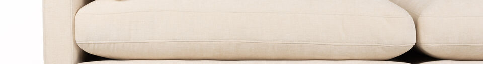 Materialbeschreibung 3-Sitzer-Sofa aus Stoff beige Summer