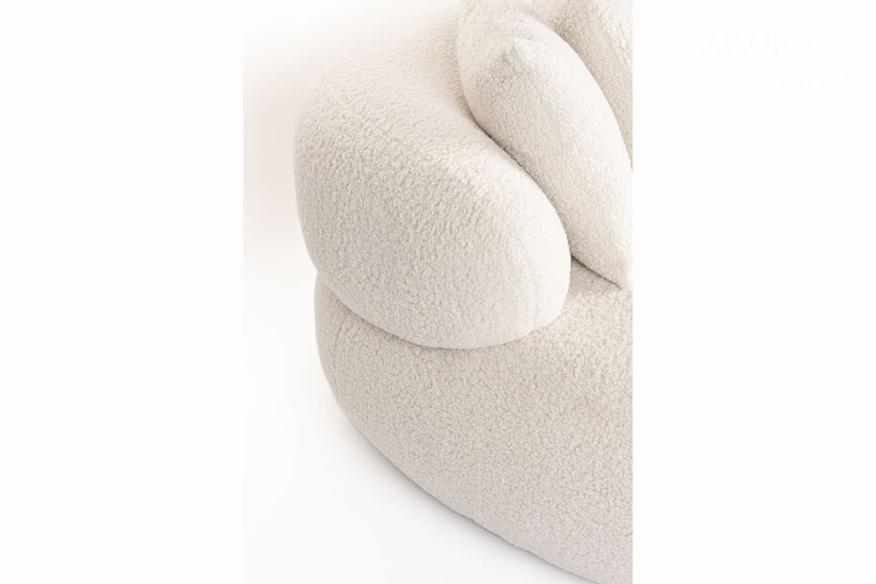 3-Sitzer-Sofa in weißem Stoff Noxx - 18