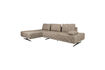 Miniaturansicht 3-Sitzer Sofa mit Récamiere links aus braunem Polyester Shelly 2