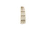 Miniature 3-tier wall shelf in beige marble Veda Clipped