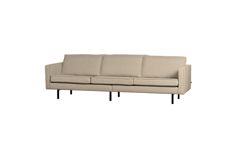 3-zits bank bouclé beige Rodeo Woood