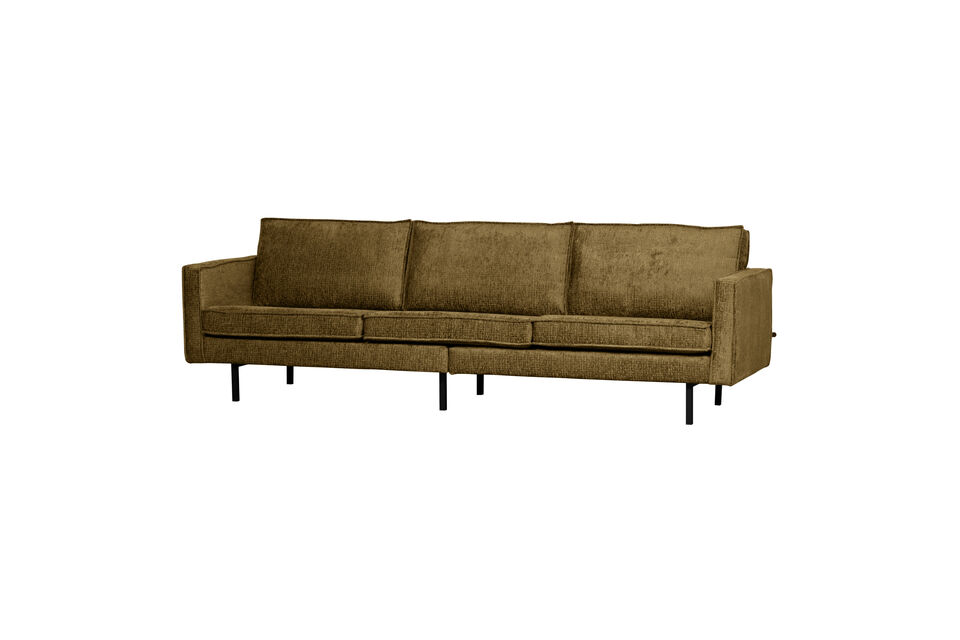 3-zits bank structuur velvet brass Rodeo Woood