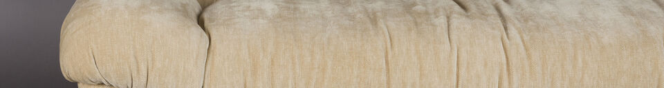 Benadrukte materialen 3-zits bank van beige polyester Douglas