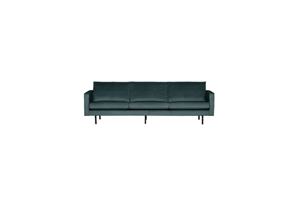 3-zits bank velvet groenblauw Rodeo Woood