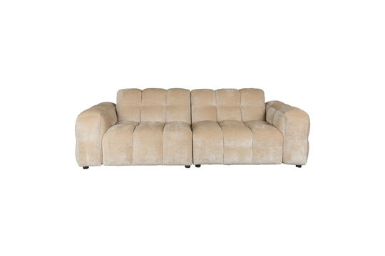 3-zits beige fluwelen bank Hackman Productfoto