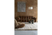 Miniatuur 3-zits beige fluwelen bank Hackman 3