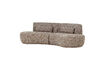 Miniature 4-Seater Half Round Sofa Light Brown Melange BATAVIER 1