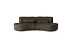 Miniature 4-Seater Half Round Velvet Sofa Brown Melange Batavier 2