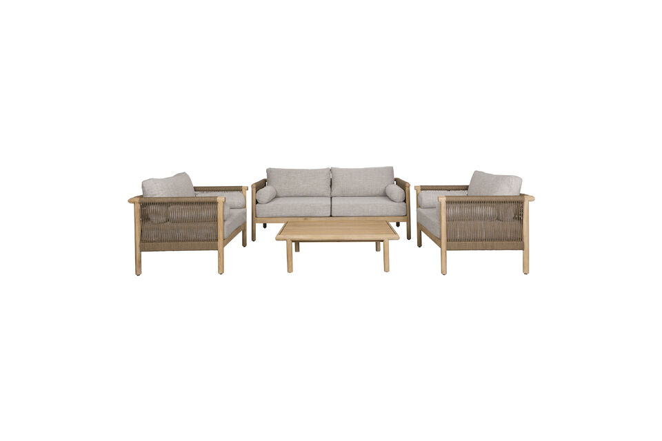 4-Sitzer Gartenmöbel-Set aus Akazienholz beige Oasis DutchBone