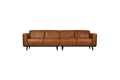 4-zits bank 280 cm eco-leer Cognac STATEMENT