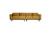 Miniatuur 4-zits bank 280 cm velvet honinggeel Statement 1