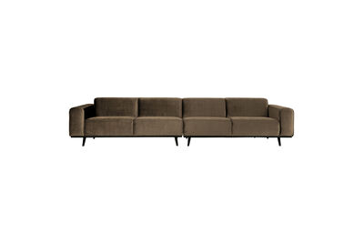 4-zits bank XL 372 cm Velvet Taupe Statement