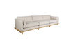 Miniaturansicht 4,5-Sitzer Sofa aus beigem Stoff und Eiche Blossom 3