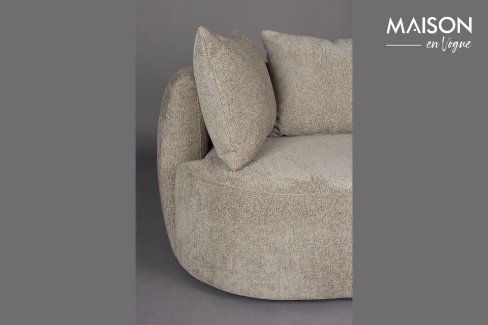 4,5-Sitzer Sofa aus Stoff beige Rocca - 8