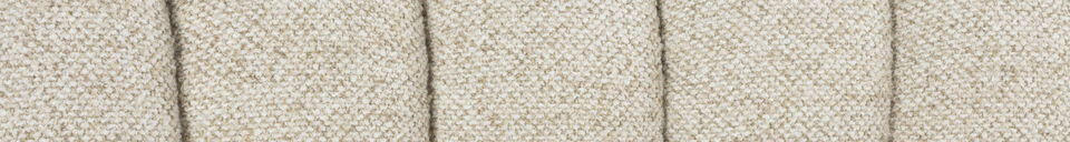 Benadrukte materialen 4,5-zits bank in beige polyester Duvane