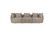 Miniatuur 4,5-zits bank in beige stof Rocca 1