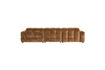 Miniatuur 4,5-zits bank in cognac velours Hackman 3