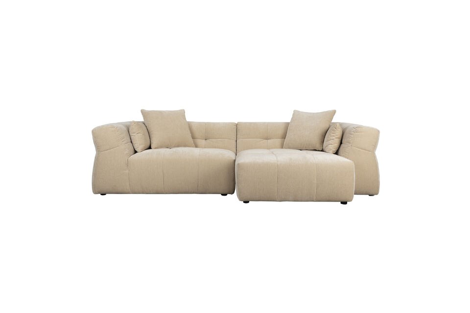 4,5-zits bank met chaise longue rechts beige Hodge DutchBone