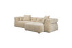Miniatuur 4,5-zits bank met chaise longue rechts beige Hodge 2