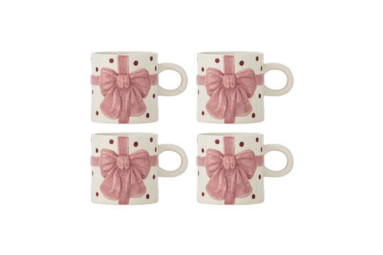 Schauen Sie die Produktbeschreibung an 4er-Set Becher D9,5xH8 cm aus Steinzeug in Rose Bowie 4er-Set Becher D9,5xH8 cm aus Steinzeug in Rose Bowie