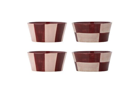 4er-Set Schalen D13,5xH6 cm aus Steingut in Rosa Floki ohne jede Grenze