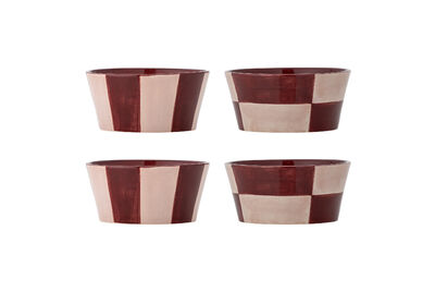 4er-Set Schalen D13,5xH6 cm aus Steingut in Rosa Floki