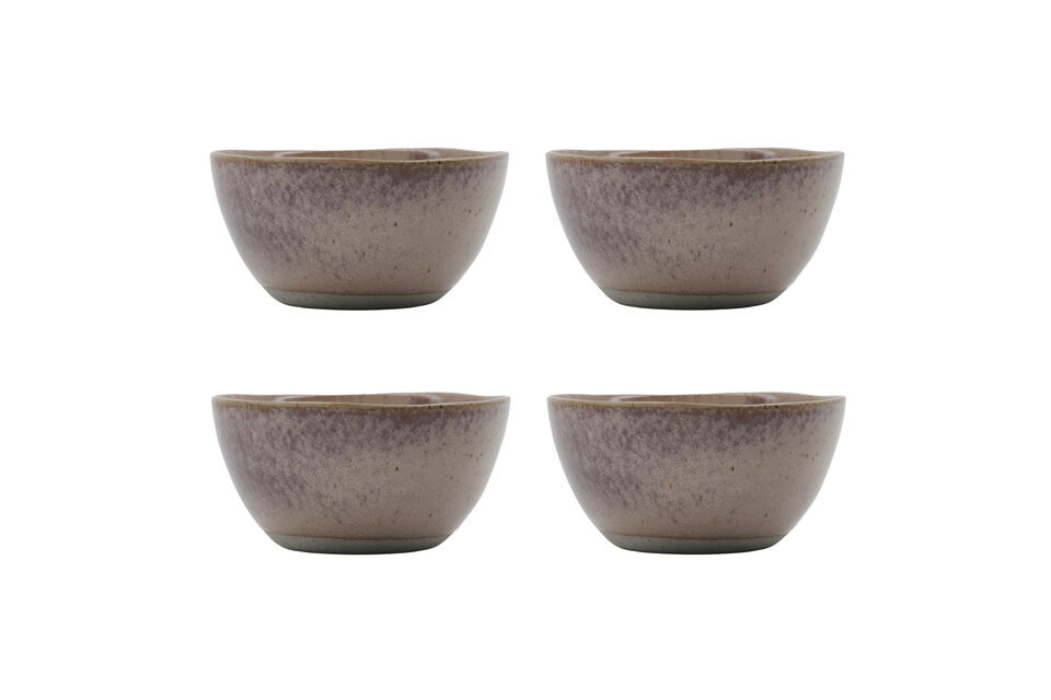 4er-Set Schalen Ø 12 cm Steinzeug Rosa Vida House Doctor