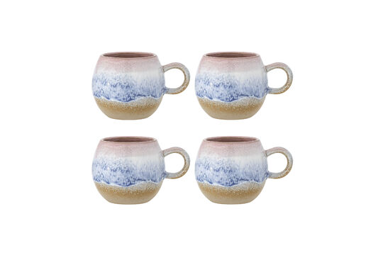 4er-Set Tassen aus Steingut rosa Paula ohne jede Grenze
