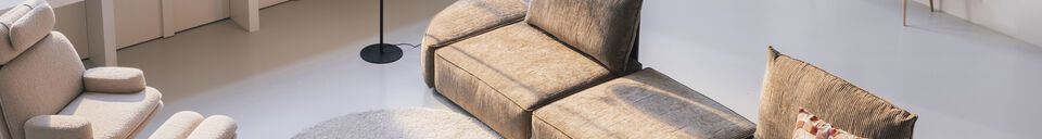 Material Details 5-seater sofa in green fabric Hunter