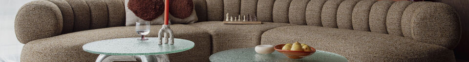 Material Details 7-seater fabric sofa brown Duvane