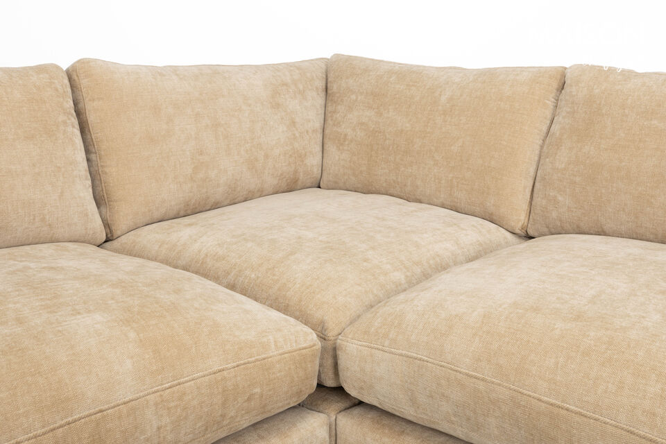 7-seater sand fabric sofa Summer - 5