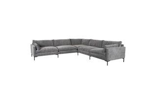 7-Sitzer-Ecksofa mit Anthrazit Stoffbezug Summer