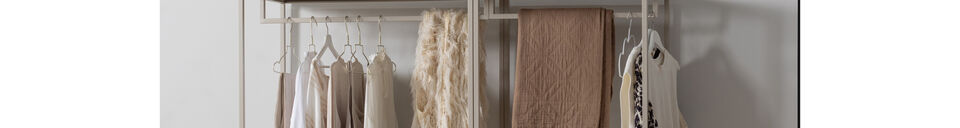 Material Details 70 cm open wardrobe in sand metal Ferris