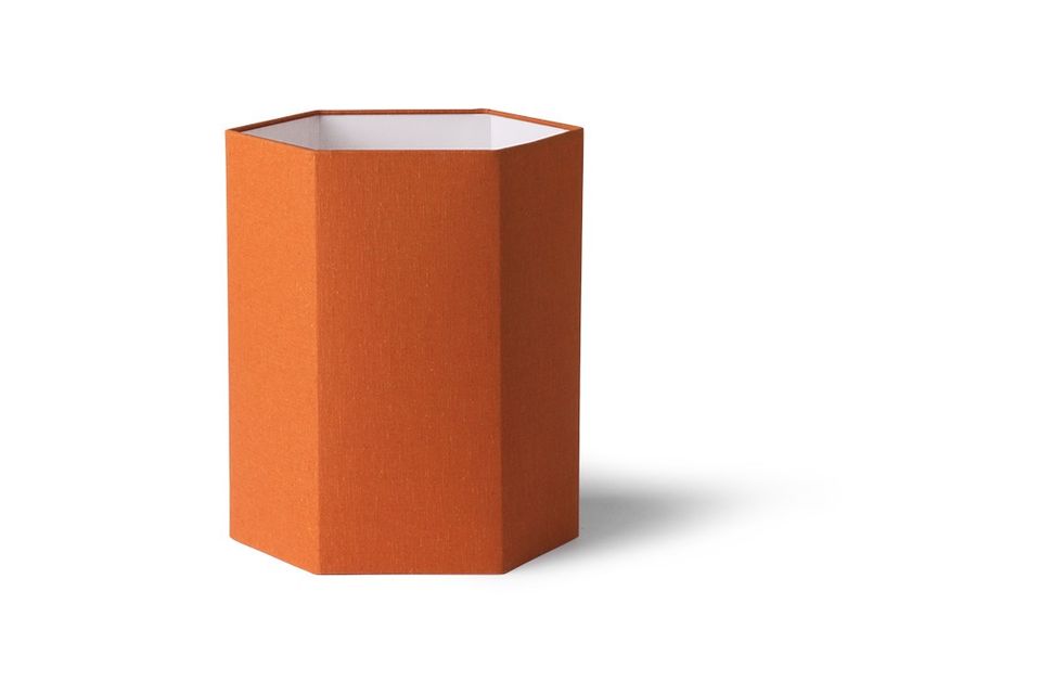 Abat-jour hexagonal Maltat en jute orange taille M HK Living