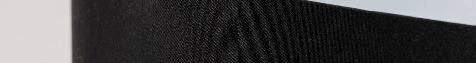 Mise en avant matière Abat-jour Ø 50 cm en textile noir Tripod Shade