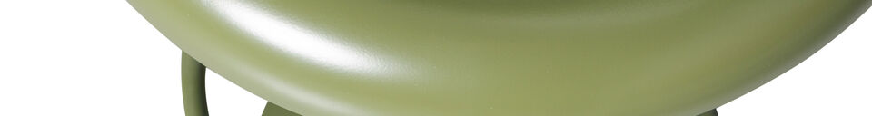 Material Details Adjustable bar stool metal warm green ISAAC