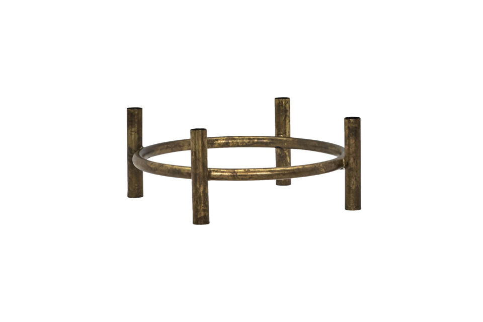 Adventskandelaar van ijzer antiek messing Ø30cm HDMaxi Advent House Doctor