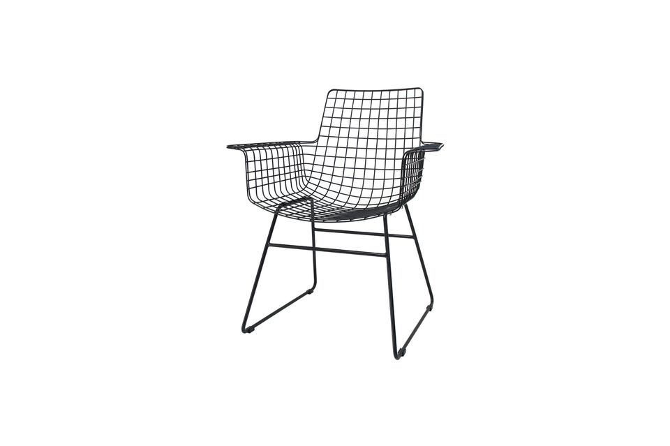 Altorf black wire with armrests 