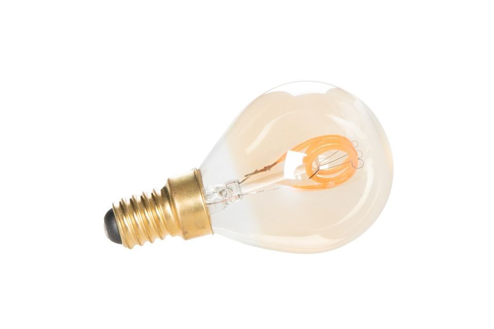 Cette ampoule en verre a la particularité d\'être conçue avec des filaments LED dorés