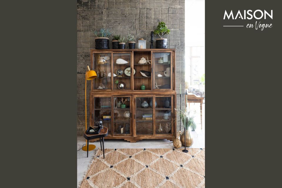 Elegantie en duurzaamheid met onze boekenkast van mangohout.