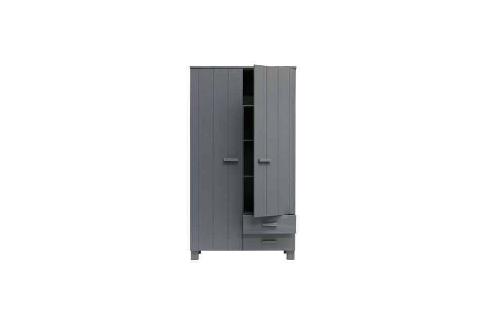 This cabinet has a unique look and will be an interesting and practical focal point for your room