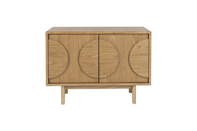 Aparador pequeño de madera beige Groove