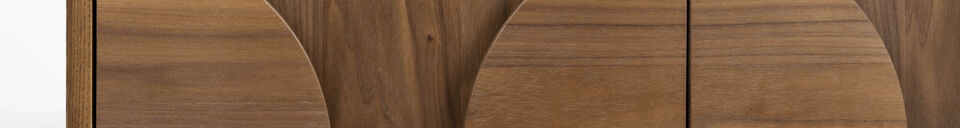 Descriptivo Materiales  Aparador pequeño de madera marrón Groove