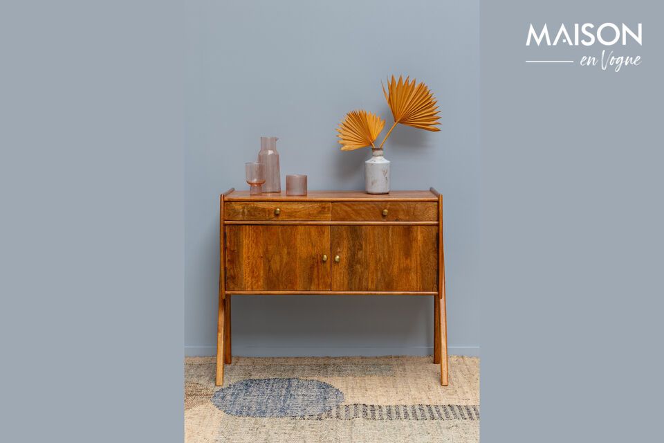 Descubra la elegancia atemporal y la funcionalidad con nuestro aparador de madera de mango